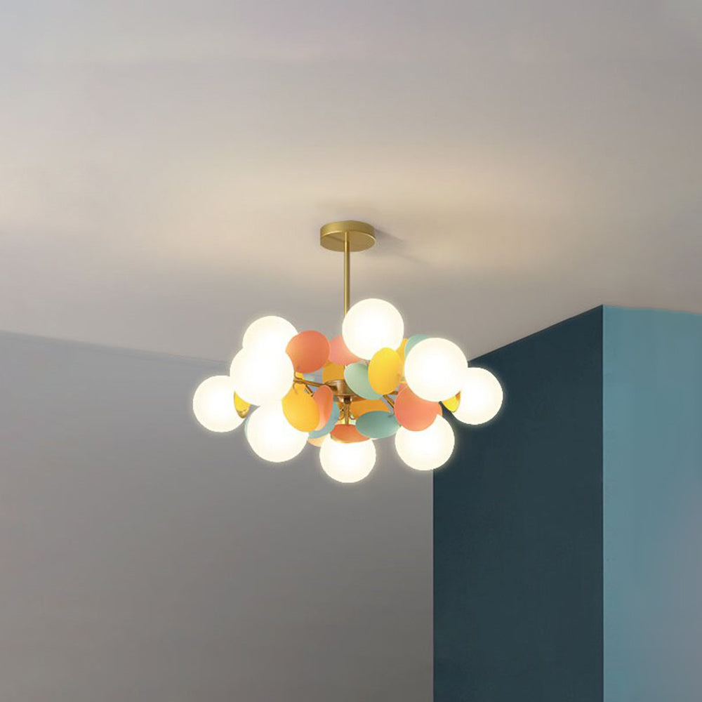 Halo Chandelier Multicoloured Flower Branch Living Room Dining Room