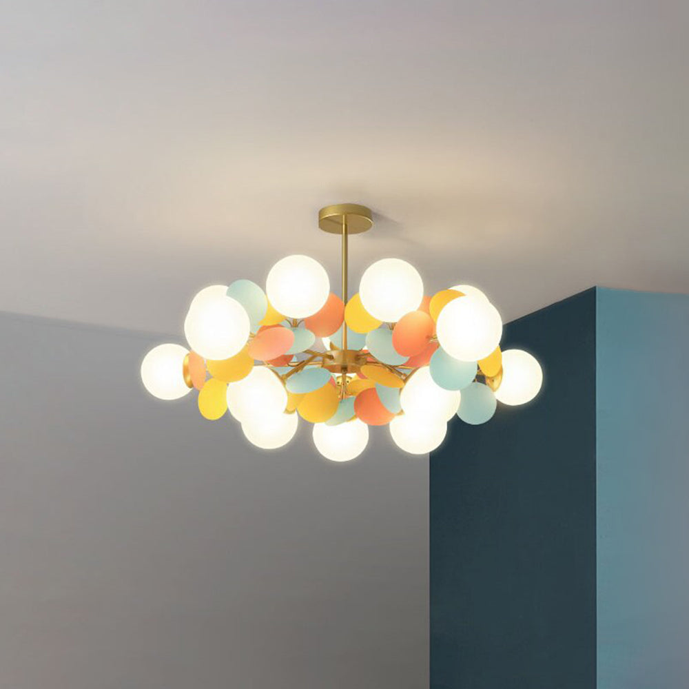 Halo Chandelier Multicoloured Flower Branch Living Room Dining Room
