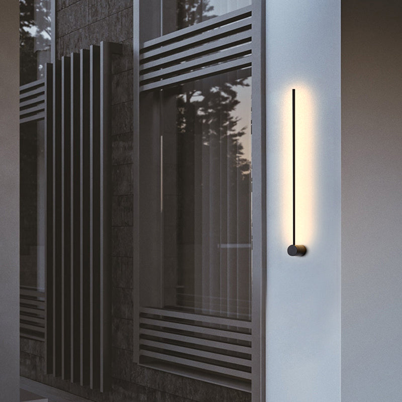 Edge Wall Lamp Minimalist Swivelling Linear Outdoor Black Garden