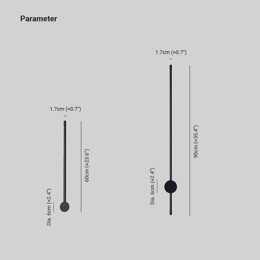 Edge Wall Lamp Minimalist Swivelling Linear Outdoor Black Garden