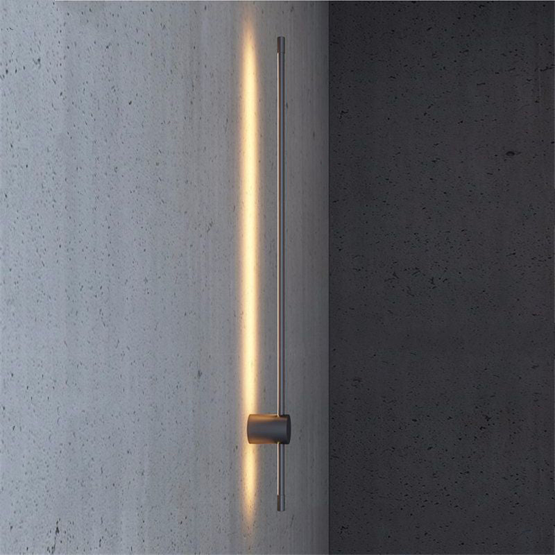 Edge Wall Lamp Minimalist Swivelling Linear Outdoor Black Garden