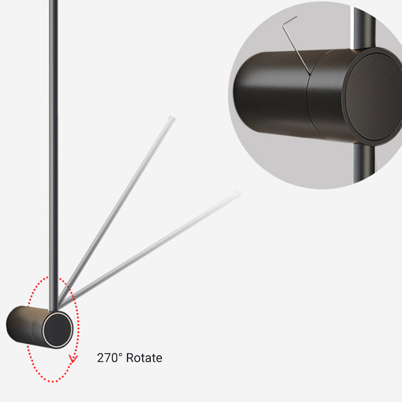 Edge Wall Lamp Minimalist Swivelling Linear Outdoor Black Garden