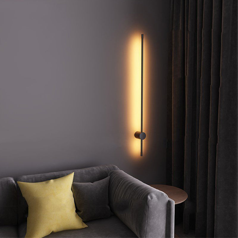 Edge Wall Lamp Minimalist Swivelling Linear Outdoor Black Garden