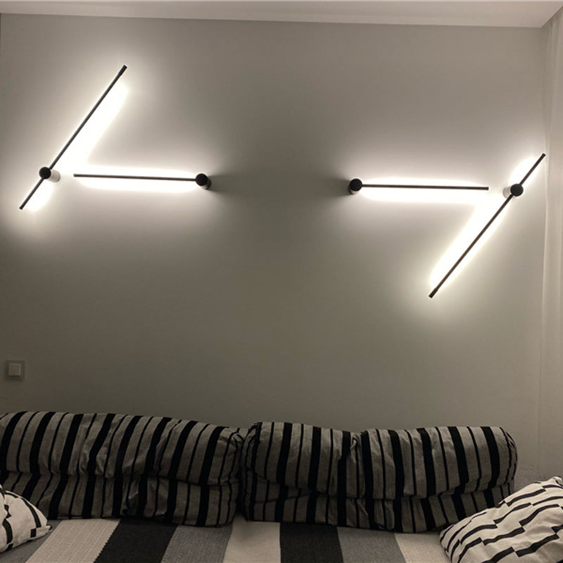 Edge Wall Lamp Minimalist Swivelling Linear Outdoor Black Garden
