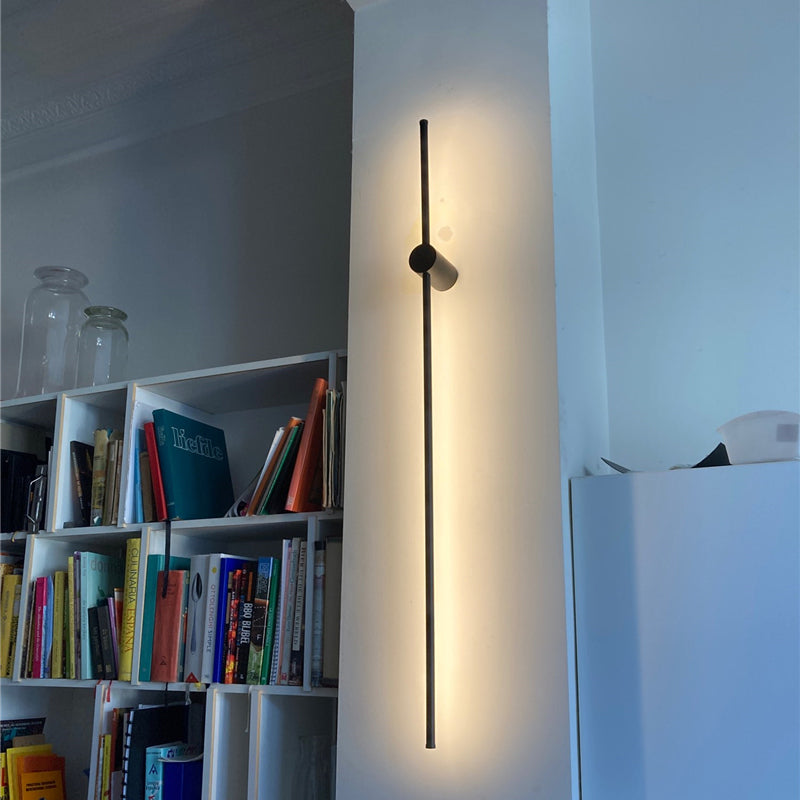 Edge Wall Lamp Minimalist Swivelling Linear Outdoor Black Garden