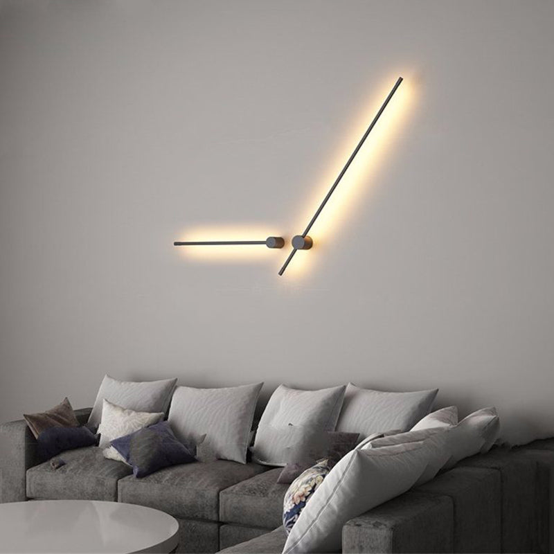 Edge Wall Lamp Minimalist Swivelling Linear Outdoor Black Garden