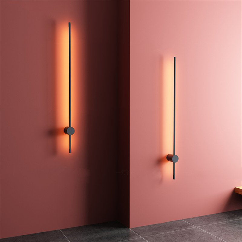 Edge Wall Lamp Minimalist Swivelling Linear Outdoor Black Garden