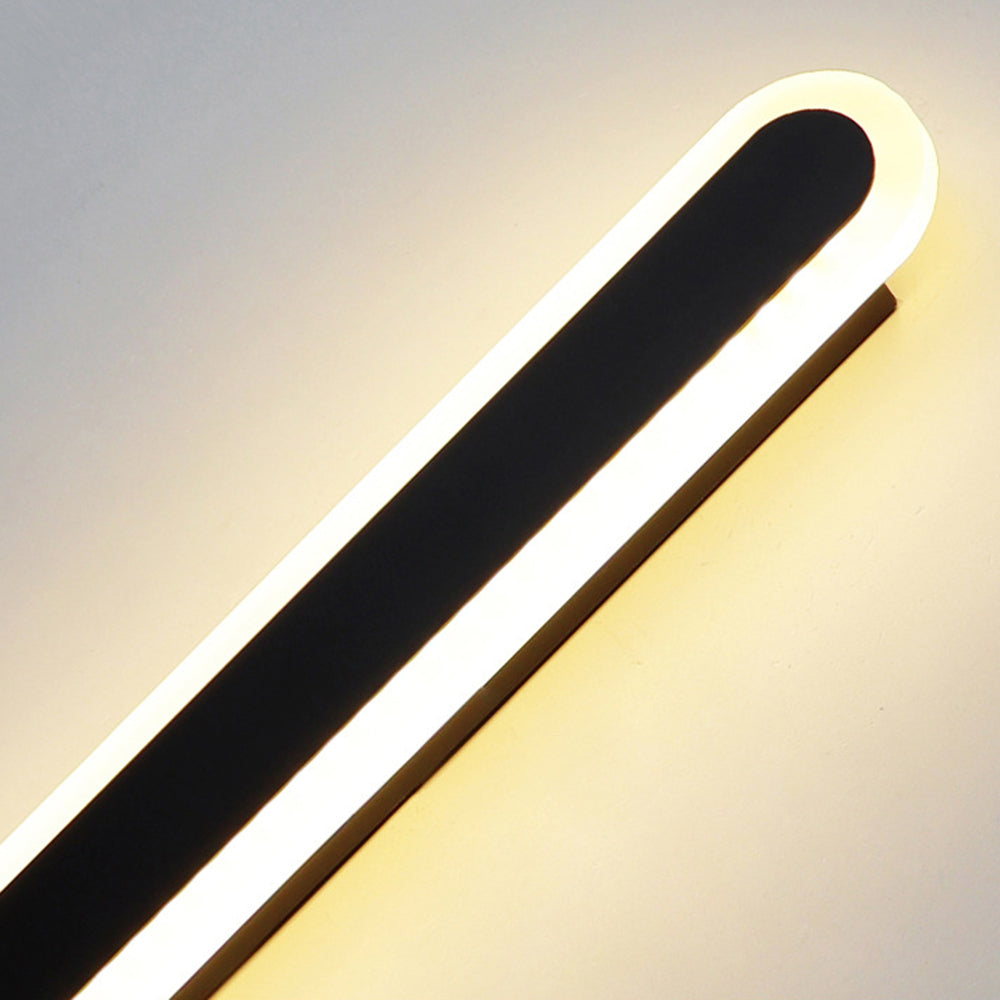 Edge Wall Lamp Outdoor Oval Linear Metal Minimalist Garden Corridor