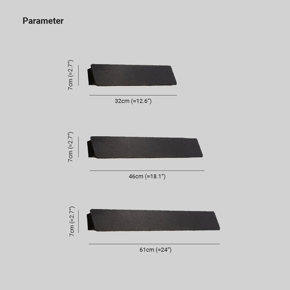 Edge Wall Lamp Outdoor Metal Linear Industrial Black White Garden