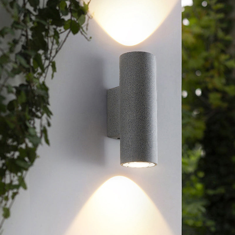Edge Wall Lamp Minimalist Cylindrical LED Outdoor Garden Corridor Cement