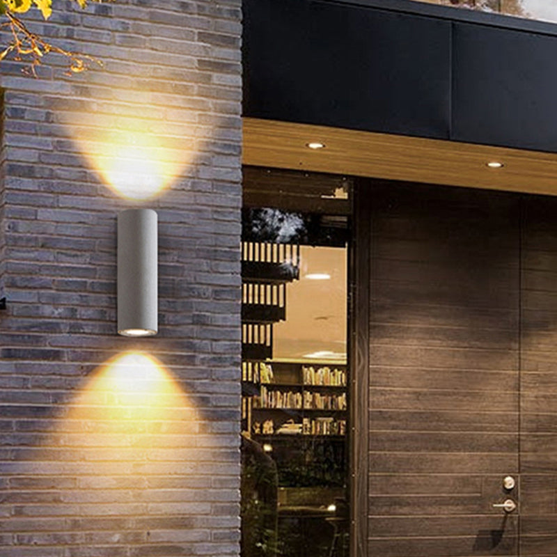 Edge Wall Lamp Minimalist Cylindrical LED Outdoor Garden Corridor Cement
