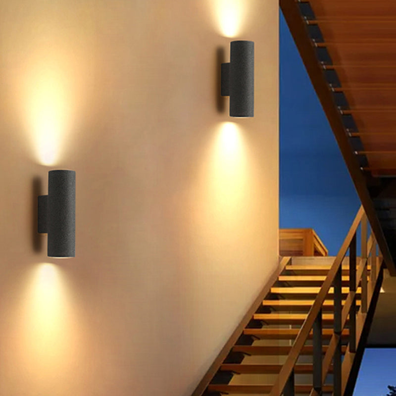 Edge Wall Lamp Minimalist Cylindrical LED Outdoor Garden Corridor Cement