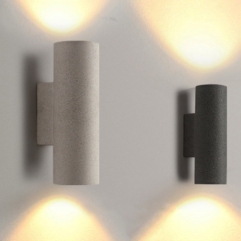 Edge Wall Lamp Minimalist Cylindrical LED Outdoor Garden Corridor Cement