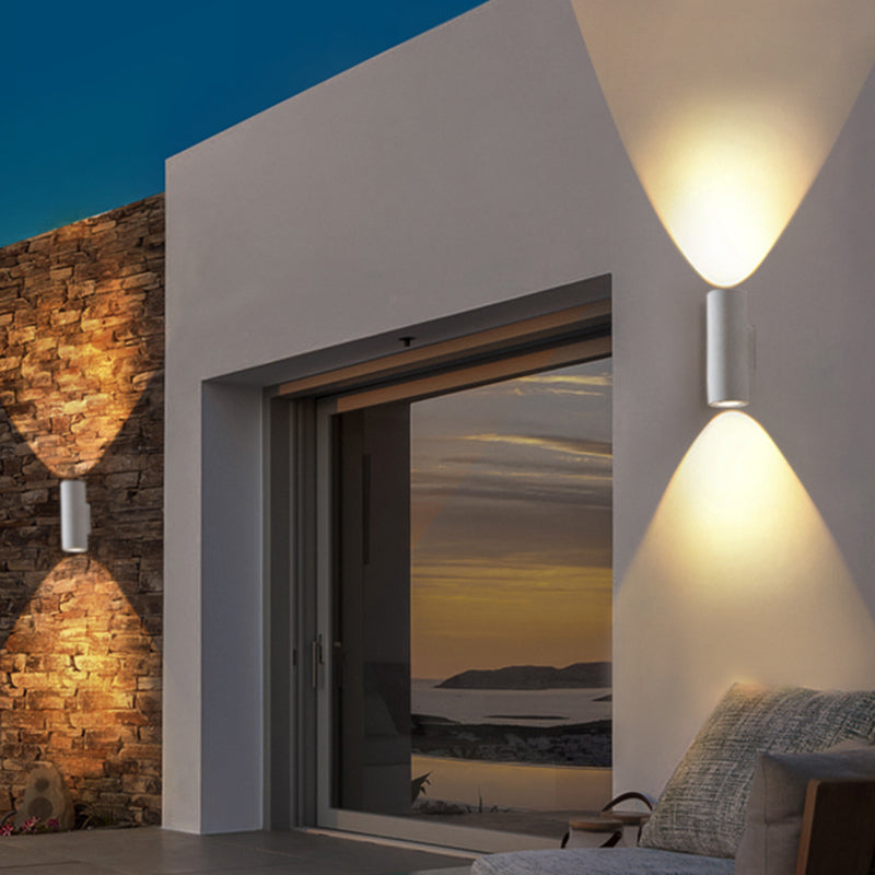 Edge Wall Lamp Minimalist Cylindrical LED Outdoor Garden Corridor Cement