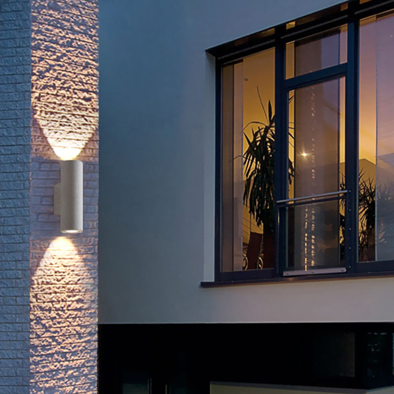 Edge Wall Lamp Minimalist Cylindrical LED Outdoor Garden Corridor Cement