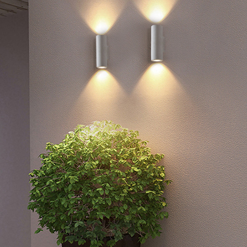 Edge Wall Lamp Minimalist Cylindrical LED Outdoor Garden Corridor Cement