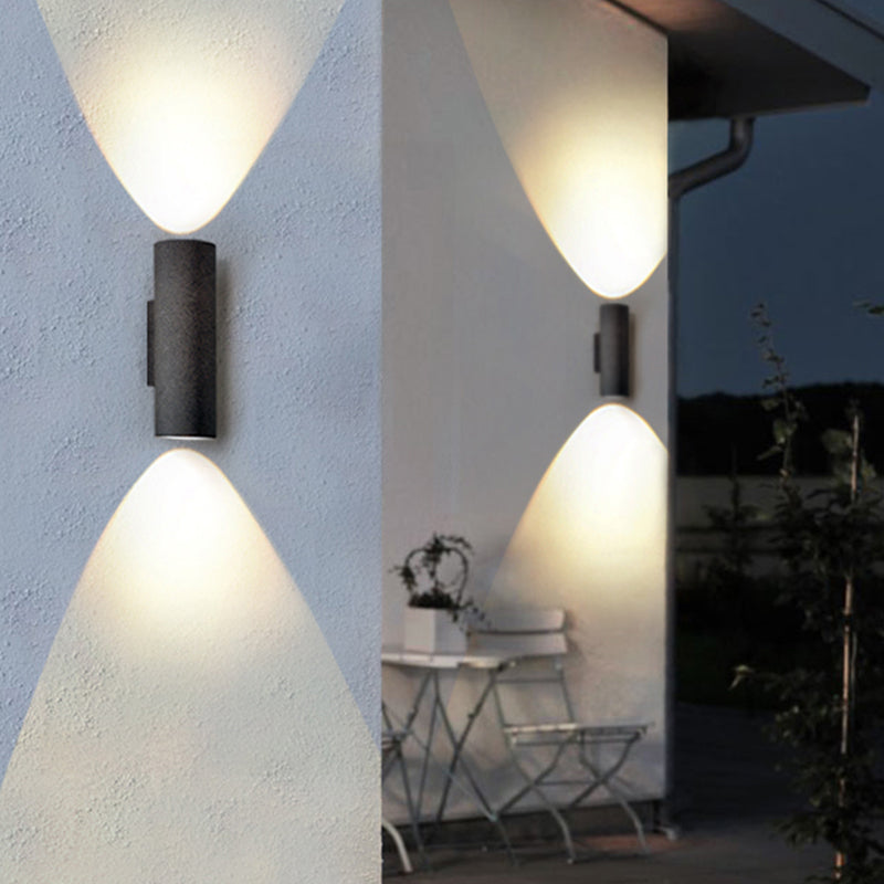 Edge Wall Lamp Minimalist Cylindrical LED Outdoor Garden Corridor Cement