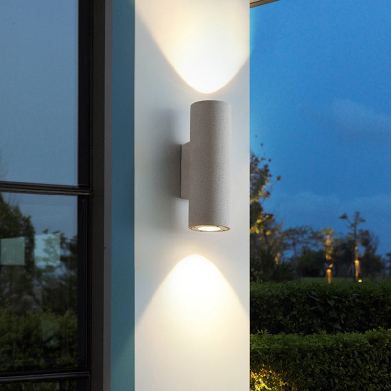Edge Wall Lamp Minimalist Cylindrical LED Outdoor Garden Corridor Cement