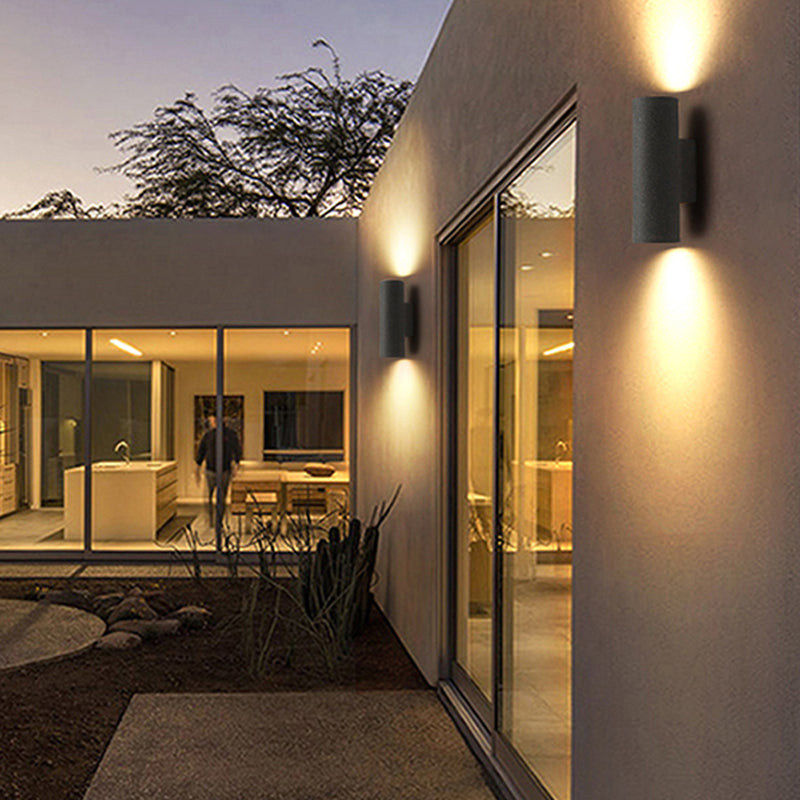 Edge Wall Lamp Minimalist Cylindrical LED Outdoor Garden Corridor Cement