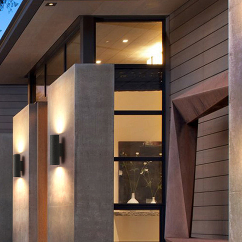 Edge Wall Lamp Minimalist Cylindrical LED Outdoor Garden Corridor Cement
