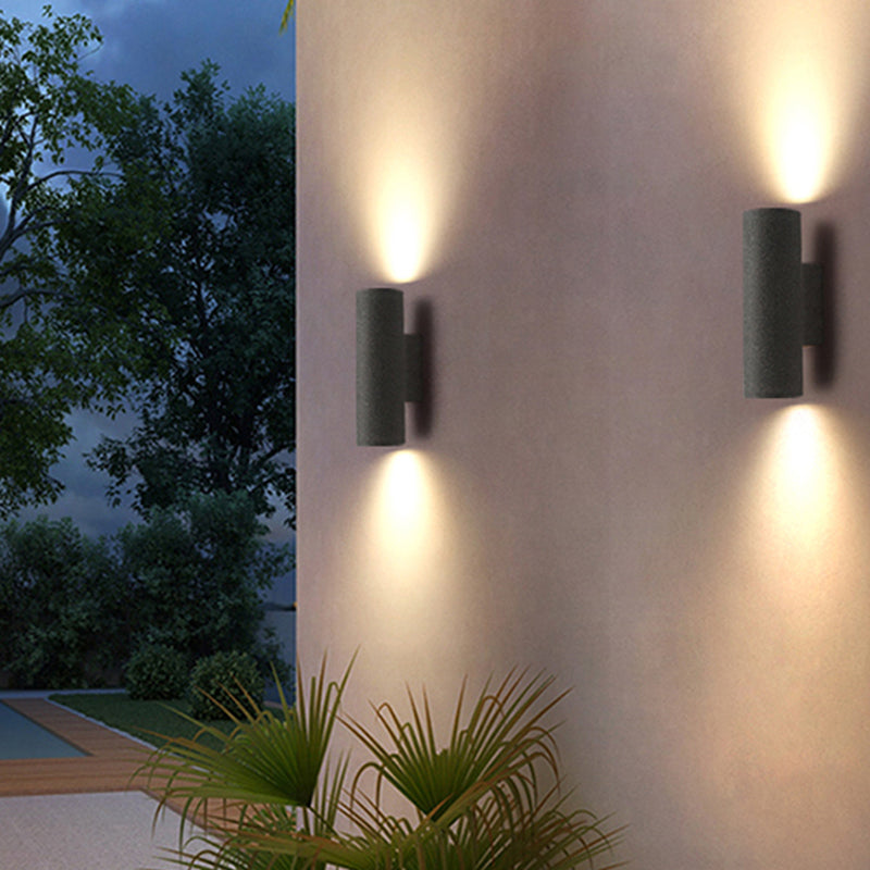 Edge Wall Lamp Minimalist Cylindrical LED Outdoor Garden Corridor Cement