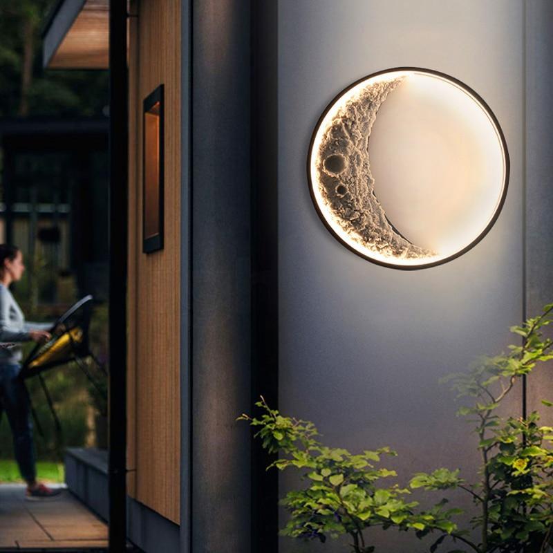 Haven Wall Lamp Outdoor Modern Patio LED Moon Garden Corridor