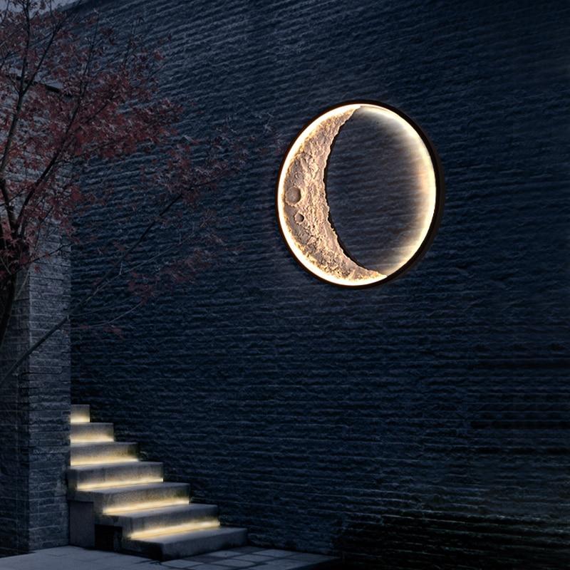 Haven Wall Lamp Outdoor Modern Patio LED Moon Garden Corridor