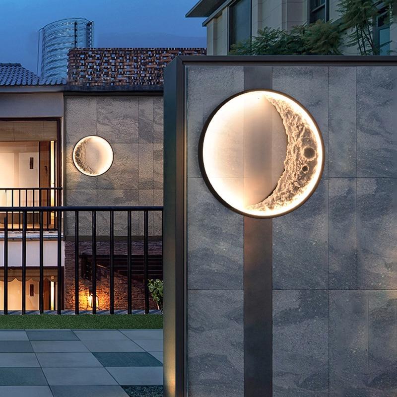 Haven Wall Lamp Outdoor Modern Patio LED Moon Garden Corridor
