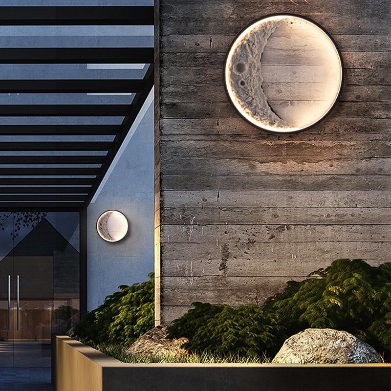 Haven Wall Lamp Outdoor Modern Patio LED Moon Garden Corridor