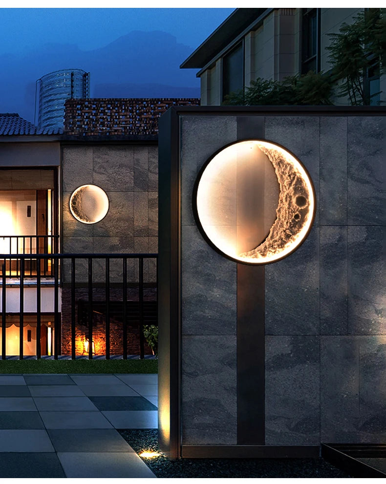 Haven Wall Lamp Outdoor Modern Patio LED Moon Garden Corridor