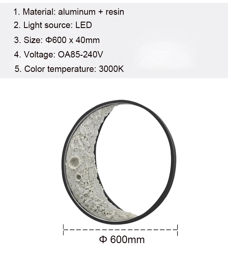 Haven Wall Lamp Outdoor Modern Patio LED Moon Garden Corridor