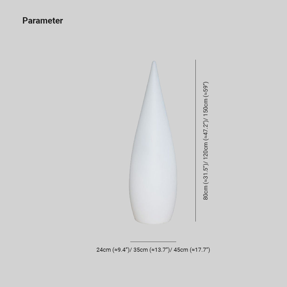 Haven Lámpara de Pie Moderna Gota Agua Recargable Exterior Blanco Pasillo