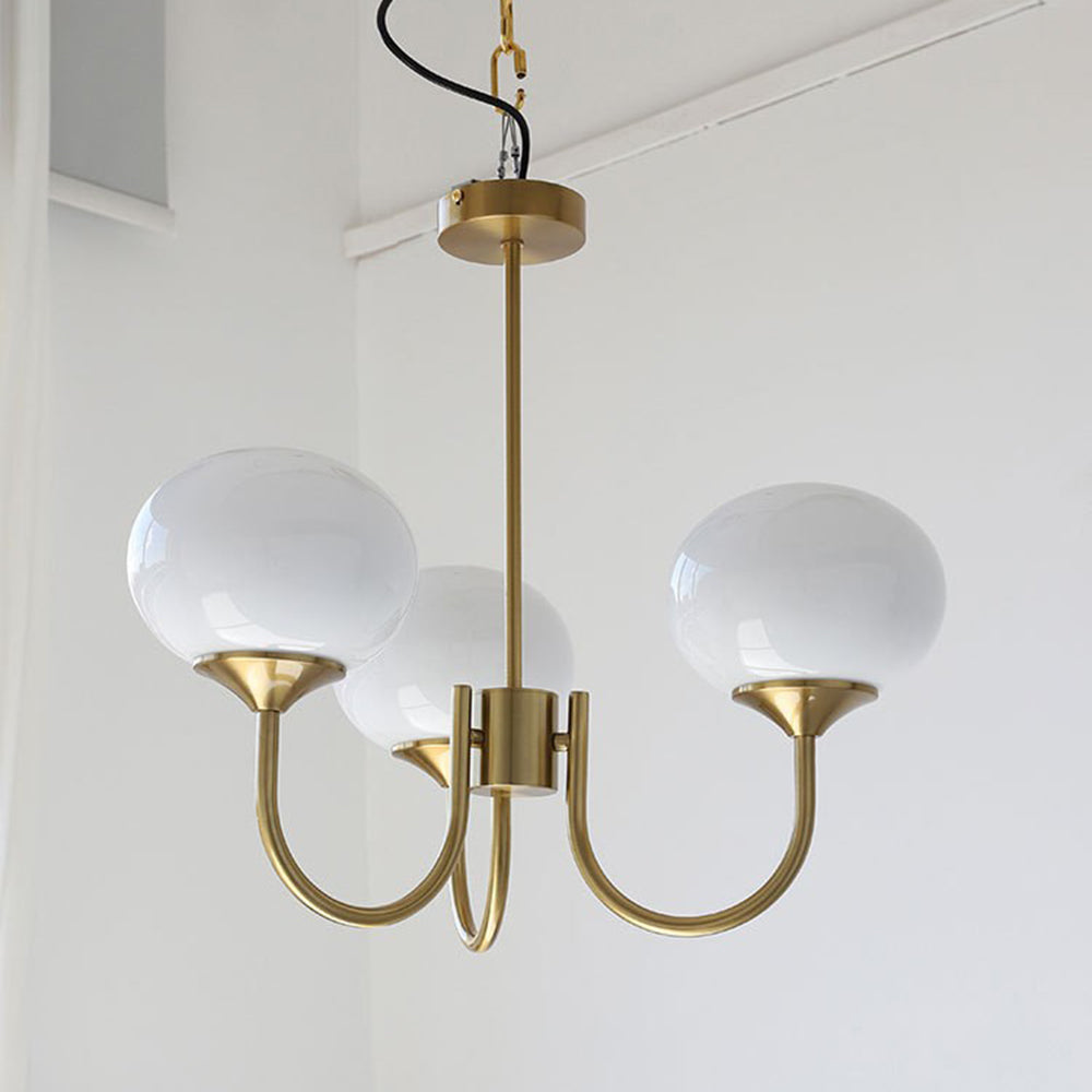 Halo Chandelier Art Deco Retro with Globe Bedroom Living Room
