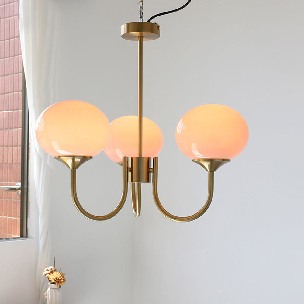 Halo Chandelier Art Deco Retro with Globe Bedroom Living Room
