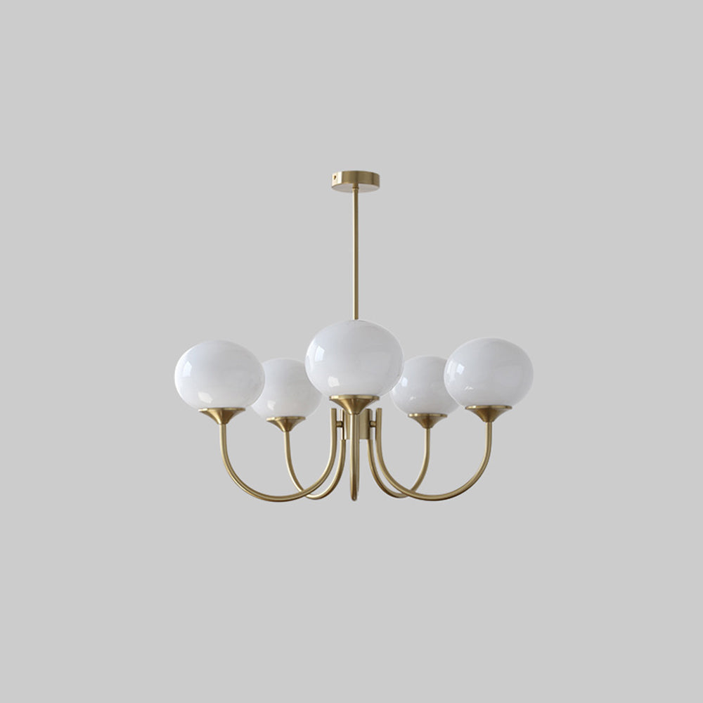 Halo Chandelier Art Deco Retro with Globe Bedroom Living Room