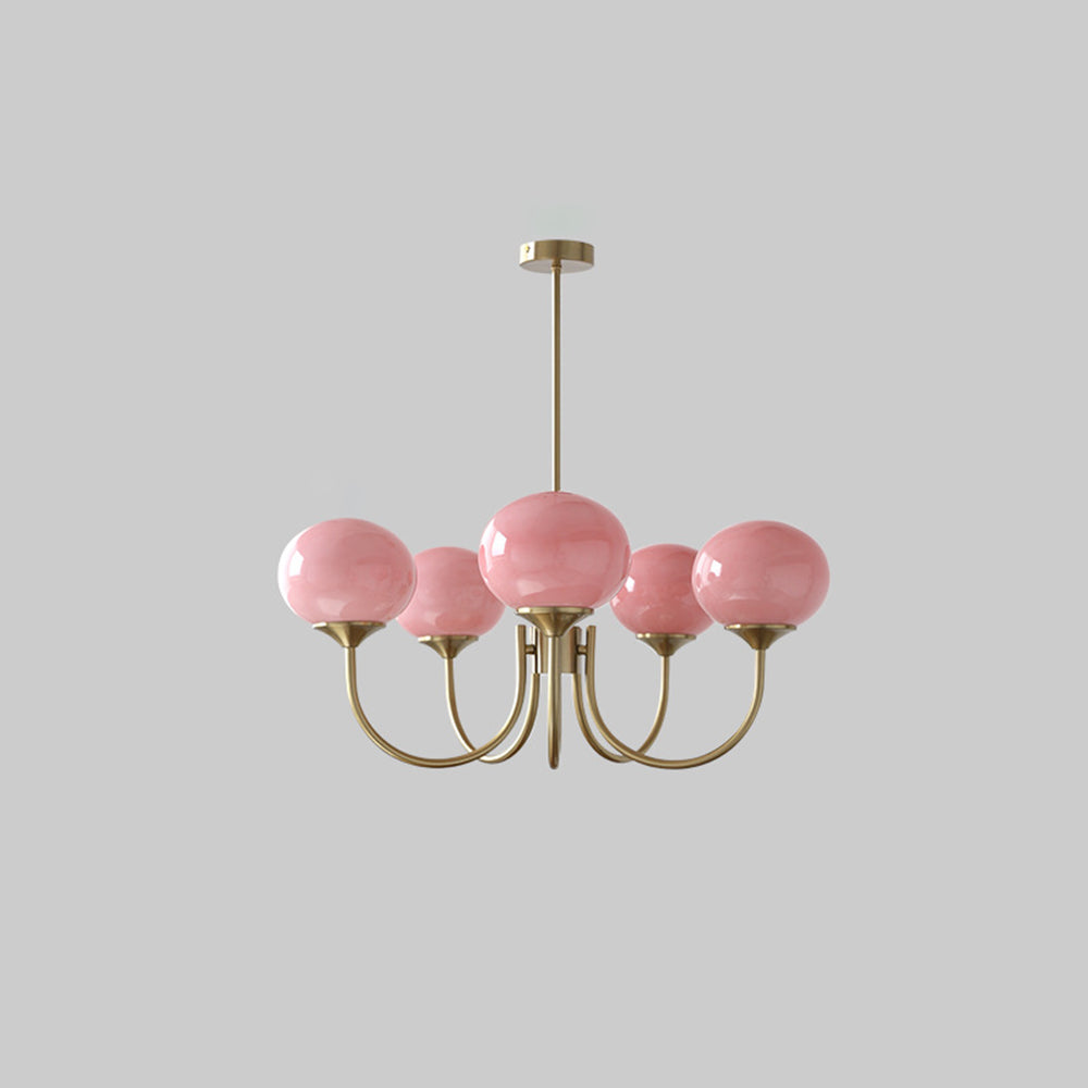 Halo Chandelier Art Deco Retro with Globe Bedroom Living Room