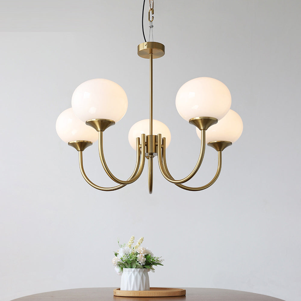 Halo Chandelier Art Deco Retro with Globe Bedroom Living Room