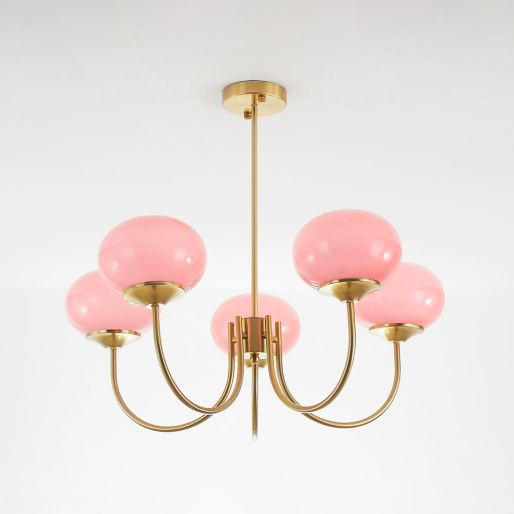 Halo Chandelier Art Deco Retro with Globe Bedroom Living Room