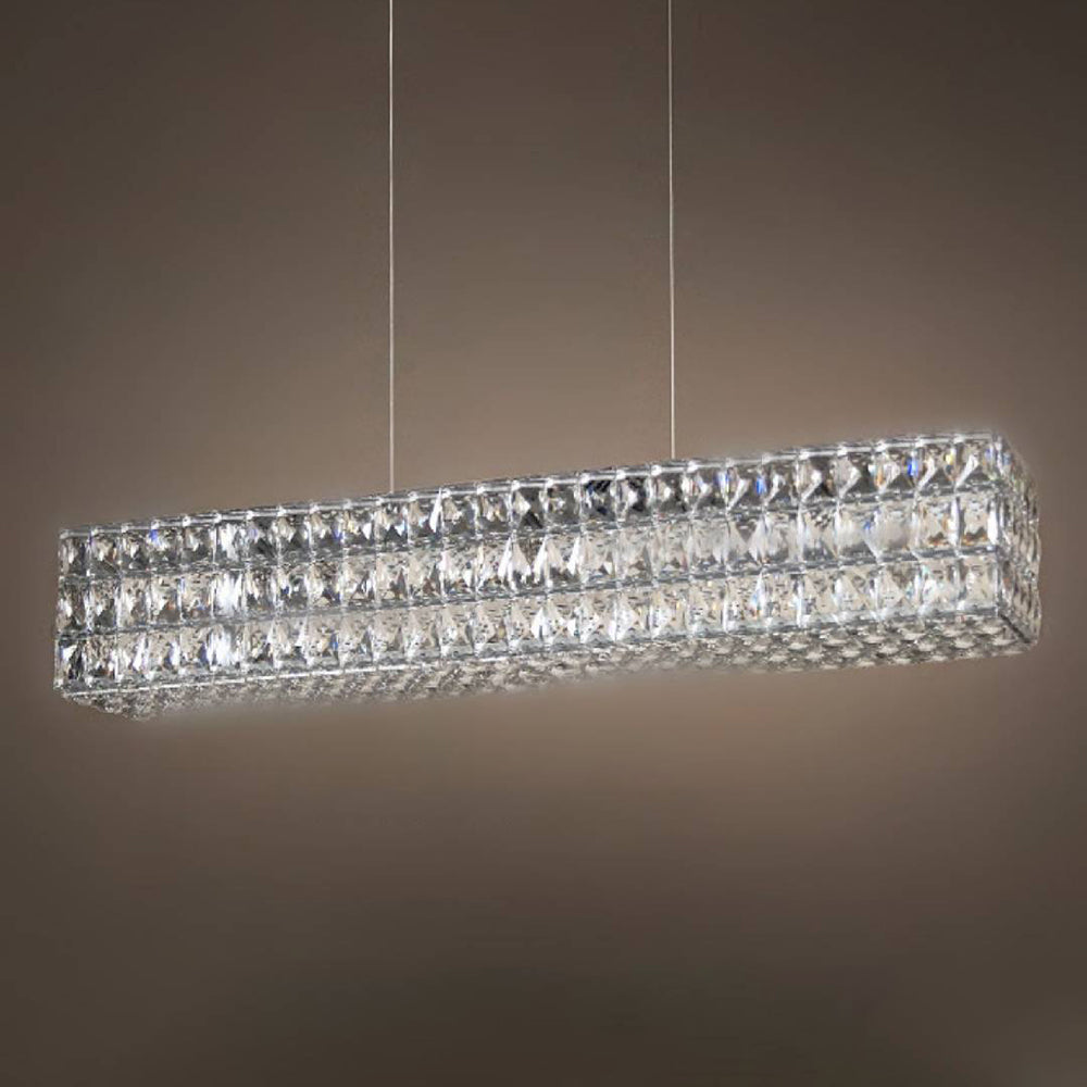 Aura Chandelier Luxury Rectangular Crystal Living Room Dining Room
