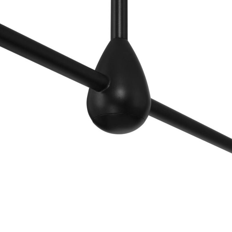 Elys Chandelier Modern Black Metal LED Living Room Bedroom