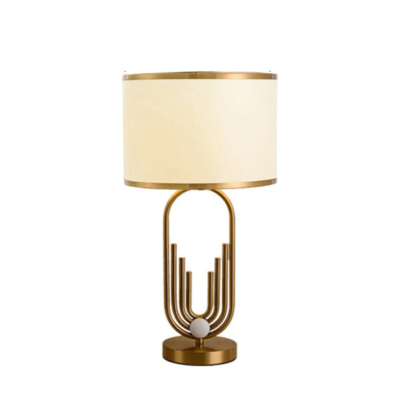 Mode Table Lamp Landscape Metal Fabric Bedroom Living Room