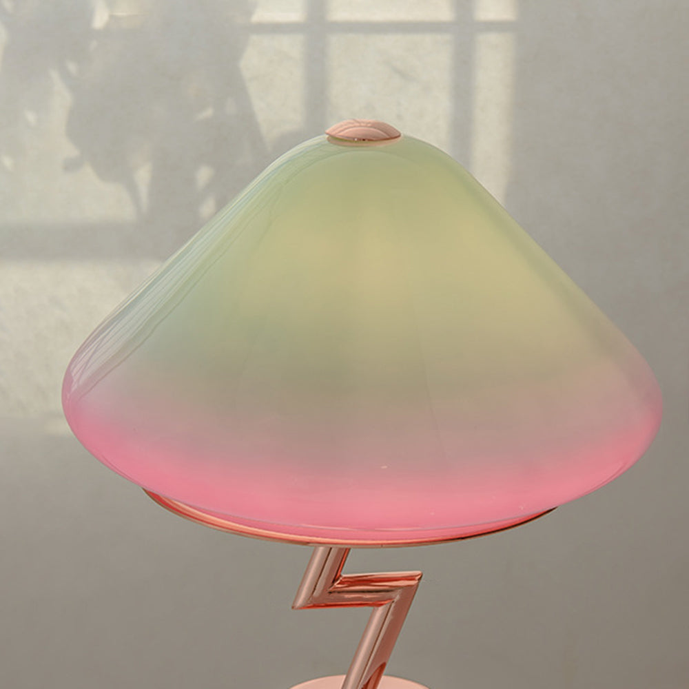 Yono Table Lamp Modern Cute Children's Glass Metal Mushroom Colourful Living Room