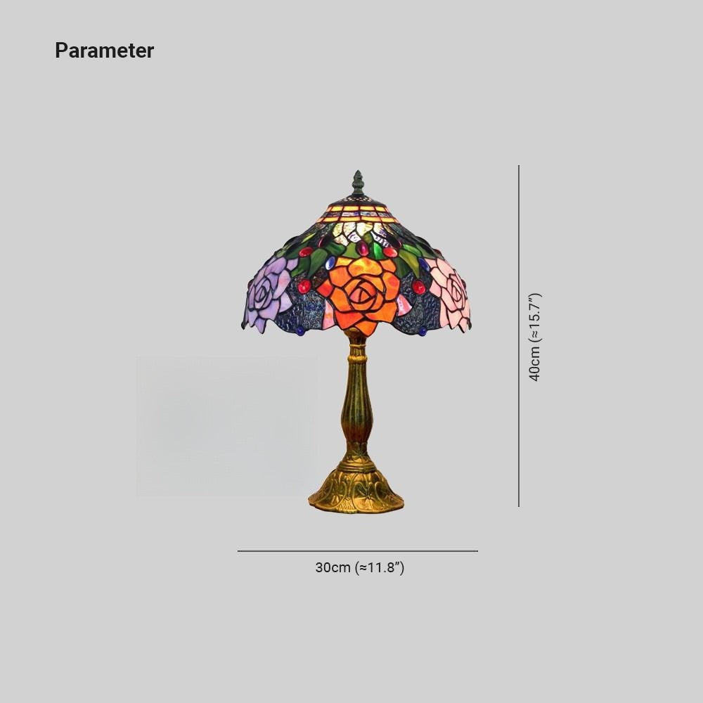Mode Table Lamp Glass Dome Mid Century Multicoloured Living Room