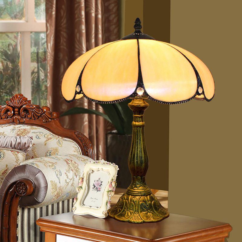 Mode Table Lamp Glass Dome Mid Century Multicoloured Living Room