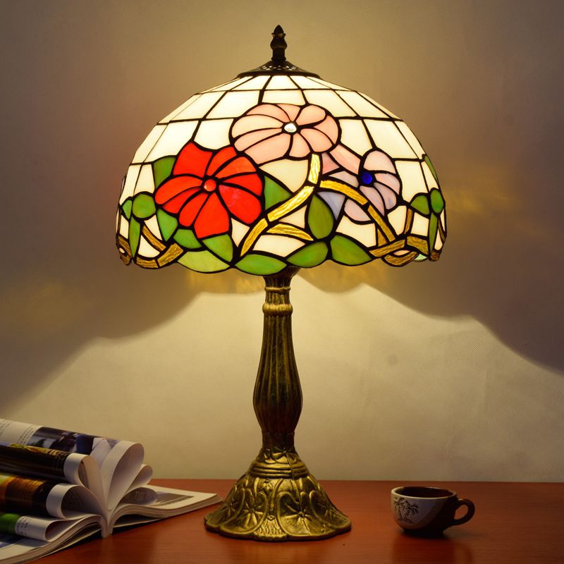 Mode Table Lamp Glass Dome Mid Century Multicoloured Living Room