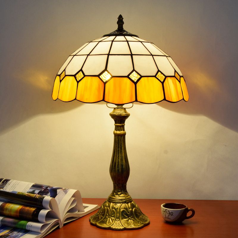 Mode Table Lamp Glass Dome Mid Century Multicoloured Living Room