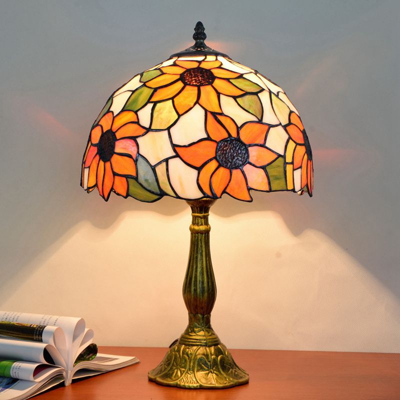 Mode Table Lamp Glass Dome Mid Century Multicoloured Living Room