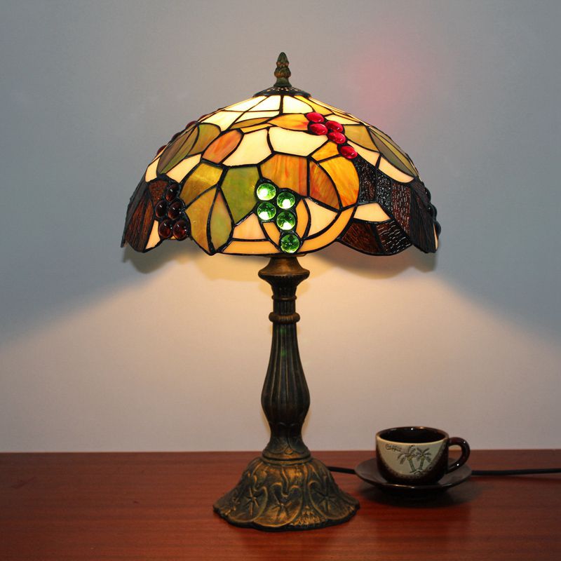 Mode Table Lamp Glass Dome Mid Century Multicoloured Living Room
