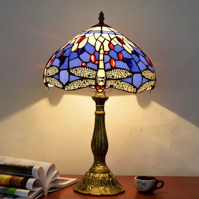 Mode Table Lamp Glass Dome Mid Century Multicoloured Living Room