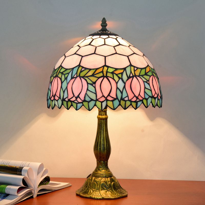 Mode Table Lamp Glass Dome Mid Century Multicoloured Living Room